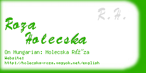 roza holecska business card